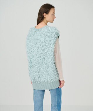 GRACE CONTINENTAL ループニットベスト ライトグリーン