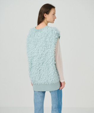 GRACE CONTINENTAL ループニットベスト ライトグリーン