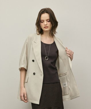 GRACE CONTINENTAL ドルマンテーラードジャケット ベージュ