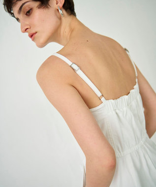 GRACE CONTINENTAL デニムサロペット ホワイト