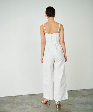 GRACE CONTINENTAL デニムサロペット ホワイト