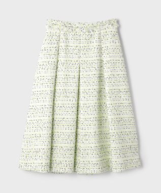 GRACE CONTINENTAL ミックスツイードスカート イエロー