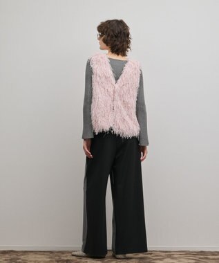 GRACE CONTINENTAL フリンジベスト ピンク