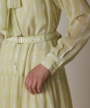 GRACE CONTINENTAL ハートストライプワンピース イエロー