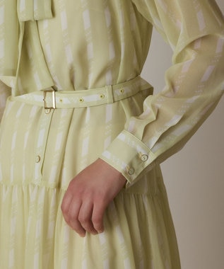 GRACE CONTINENTAL ハートストライプワンピース イエロー