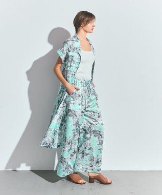 GRACE CONTINENTAL リゾートプリントイージーパンツ ミント