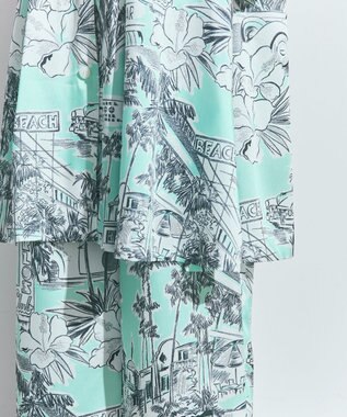 GRACE CONTINENTAL リゾートプリントイージーパンツ ミント