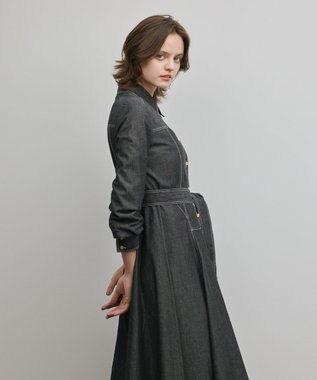 GRACE CONTINENTAL シャツフレアワンピース ブラック