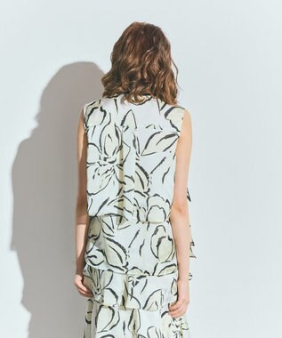 GRACE CONTINENTAL プリントレイヤードノースリーブ キナリ