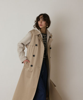 GRACE CONTINENTAL パーカーコンビトレンチ ベージュ