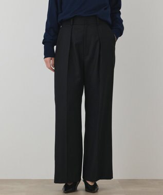 GRACE CONTINENTAL ウールタックワイドパンツ ブラック
