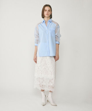 GRACE CONTINENTAL レースレイヤードスカート ホワイト