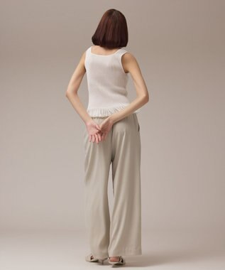 GRACE CONTINENTAL シアーフリルニットトップ ホワイト