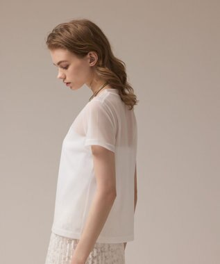 GRACE CONTINENTAL シアーカットトップ ホワイト