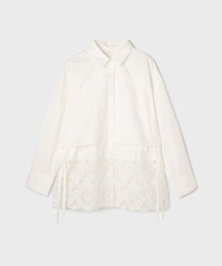 GRACE CONTINENTAL レースティアードシャツ ホワイト