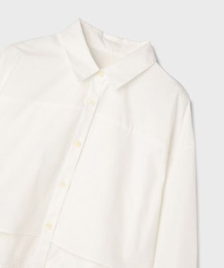 GRACE CONTINENTAL レースティアードシャツ ホワイト