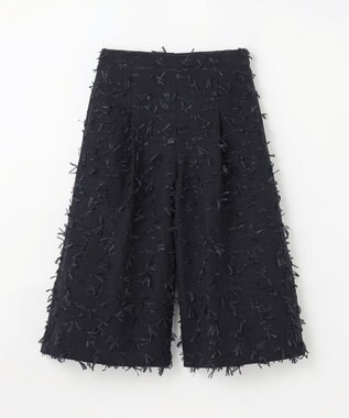 GRACE CONTINENTAL リボンヤーンフレアパンツ ブラック
