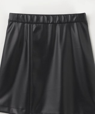 GRACE CONTINENTAL フェイクレザーミニスカート ブラック