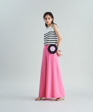 GRACE CONTINENTAL レコードエナメルバッグ ブラック