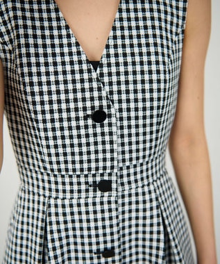 GRACE CONTINENTAL チェックジャンパースカート ブラック