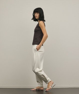 GRACE CONTINENTAL ポンチイージーパンツ ホワイト