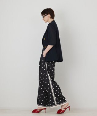 GRACE CONTINENTAL シアーハーフスリーブジャケット ネイビー