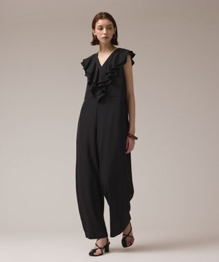 GRACE CONTINENTAL フリルサロペット ブラック