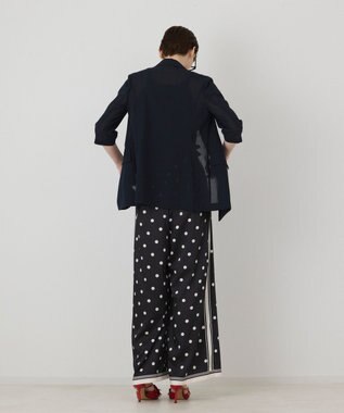 GRACE CONTINENTAL シアーハーフスリーブジャケット ネイビー