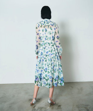 GRACE CONTINENTAL グラデフラワープリントワンピース キナリ