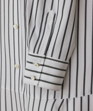 GRACE CONTINENTAL ストライプシャツワンピース ホワイト