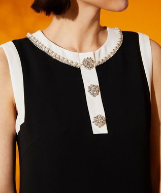 ビジュー釦付サックドレス / GRACE CONTINENTAL | GRACE ビジュー釦付サックドレス / GRACE CONTINENTAL | GRACE