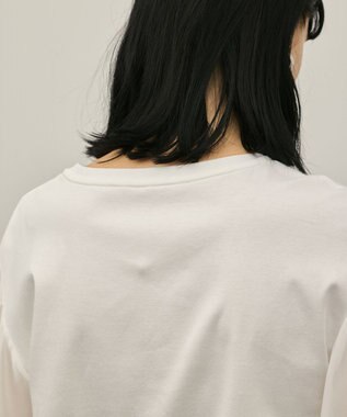 GRACE CONTINENTAL シフォンスリーブカットトップ ホワイト