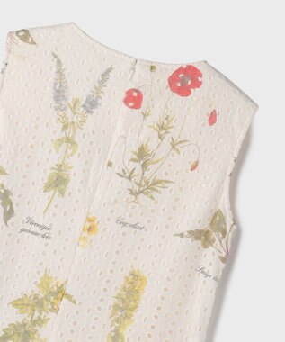 GRACE CONTINENTAL カットワークプリントワンピース ホワイト