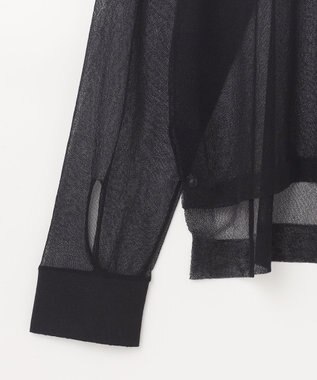 GRACE CONTINENTAL ニットシアーシャツ ブラック