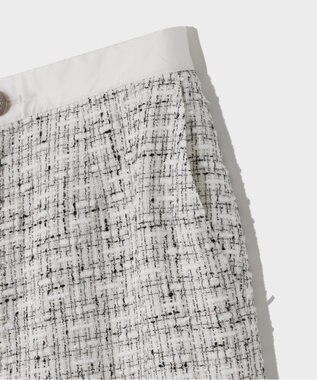 GRACE CONTINENTAL ツイードイージーパンツ ホワイト