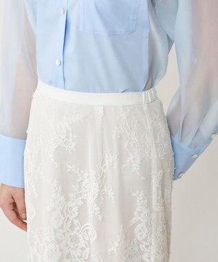 GRACE CONTINENTAL レースレイヤードスカート ホワイト