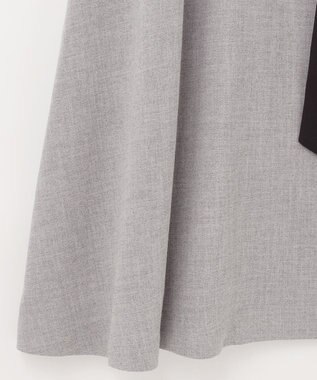 GRACE CONTINENTAL ウールタッチバイカラードレス グレー
