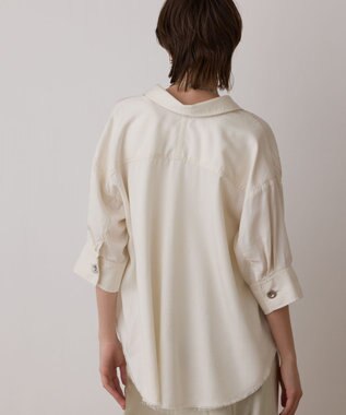 GRACE CONTINENTAL ハーフスリーブルーズシャツ キナリ