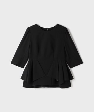 GRACE CONTINENTAL トリアセペプラムトップ ブラック