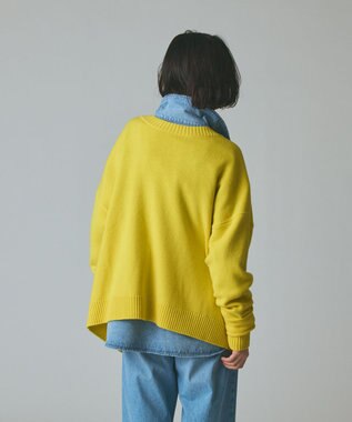 GRACE CONTINENTAL 前後2WAYニットカーディガン イエロー