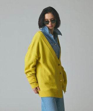 GRACE CONTINENTAL 前後2WAYニットカーディガン イエロー