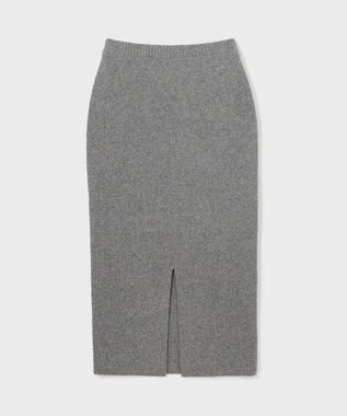 GRACE CONTINENTAL クーマラムニットスカート グレー
