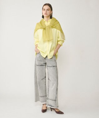 GRACE CONTINENTAL チュールレイヤードシャツ イエロー