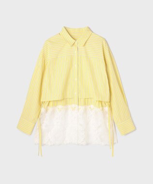 GRACE CONTINENTAL レースティアードシャツ イエロー