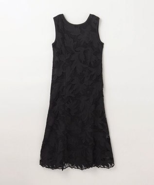 GRACE CONTINENTAL ケミカルリーフドレス ブラック