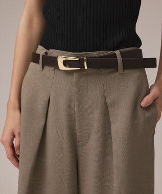 GRACE CONTINENTAL ボリュームバックルベルト ダークブラウン