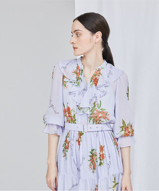 フラワーロゴプリントワンピース Grace Continental Grace Continental グレースコンチネンタル 通販 フラワーロゴプリントワンピース Grace Continental Grace Continental グレースコンチネンタル 通販