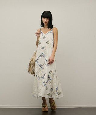 GRACE CONTINENTAL ハンカチパッチワークキャミワンピース