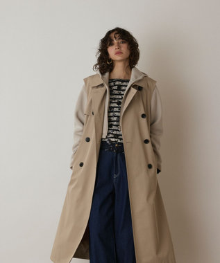 GRACE CONTINENTAL パーカーコンビトレンチ ベージュ