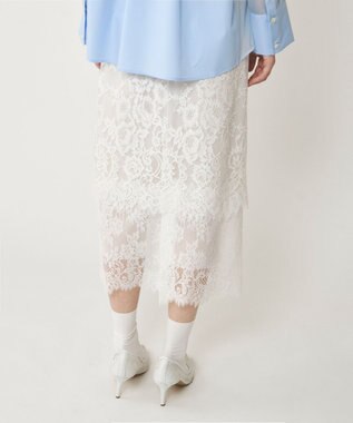 GRACE CONTINENTAL レースレイヤードスカート ホワイト